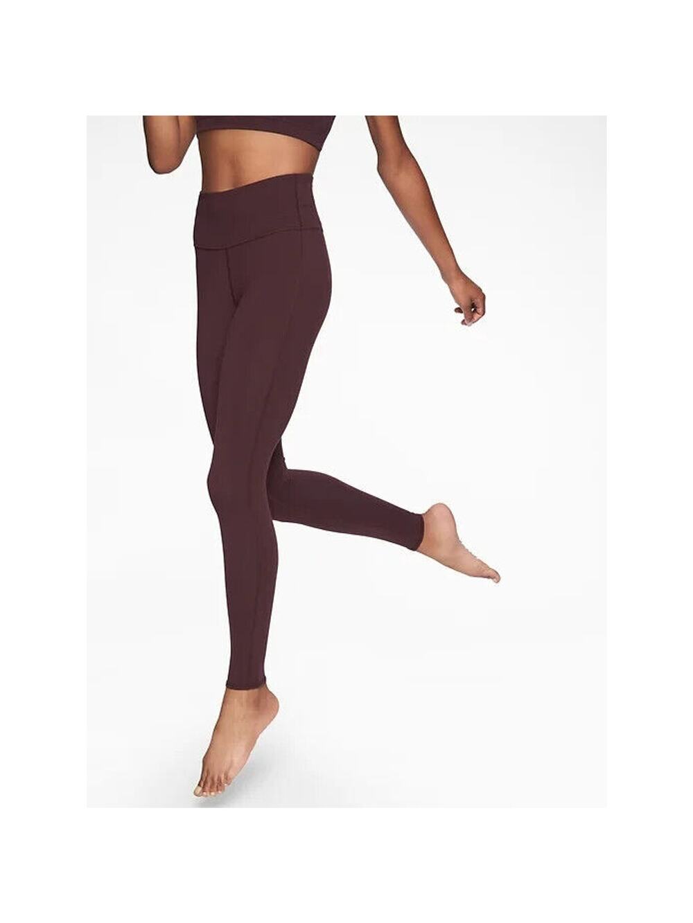 Athleta High Rise Chaturanga Tight Leggings FLAW Plum Dark Purple Womens XS